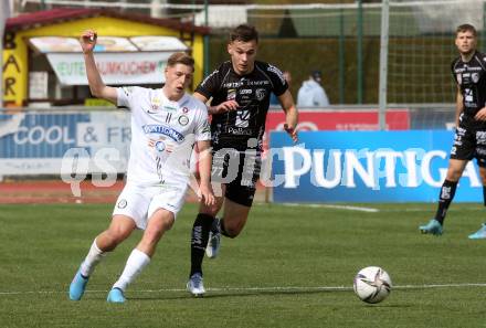 Fussball Bundesliga. Meistergruppe. WAC gegen SK Puntigamer Sturm Graz.  Amar Dedic,  (WAC),  Alexander Prass (Graz). Wolfsberg, am 3.4.2022.
Foto: Kuess
www.qspictures.net
---
pressefotos, pressefotografie, kuess, qs, qspictures, sport, bild, bilder, bilddatenbank