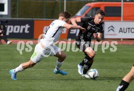Fussball Bundesliga. Meistergruppe. WAC gegen SK Puntigamer Sturm Graz.  Amar Dedic, (WAC), Alexander Prass   (Graz). Wolfsberg, am 3.4.2022.
Foto: Kuess
www.qspictures.net
---
pressefotos, pressefotografie, kuess, qs, qspictures, sport, bild, bilder, bilddatenbank