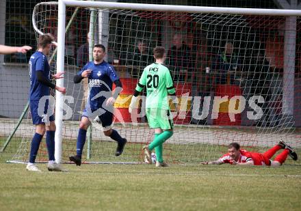 Fussball. 1. Klasse B. Rothenthurn gegen Velden. Torjubel  Anel Mujkic, (Velden).  Rothenthurn, 3.4.2022.
Foto: Kuess
---
pressefotos, pressefotografie, kuess, qs, qspictures, sport, bild, bilder, bilddatenbank