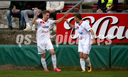 Fussball Karntner Liga. St. Jakob gegen Maria Saal. Torjubel Jon Benkovic, Manuel Kerhe (Maria Saal). St. Jakob im Rosental, am 8.4.2022.
Foto: Kuess
---
pressefotos, pressefotografie, kuess, qs, qspictures, sport, bild, bilder, bilddatenbank