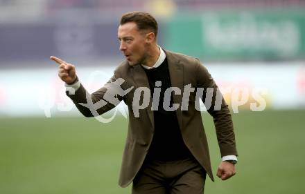 Fussball Bundesliga. SK Austria Klagenfurt gegen Red Bull Salzburg.   Jubel Trainer Matthias Jaissle  (Salzburg). Klagenfurt, am 10.4.2022.
Foto: Kuess
---
pressefotos, pressefotografie, kuess, qs, qspictures, sport, bild, bilder, bilddatenbank