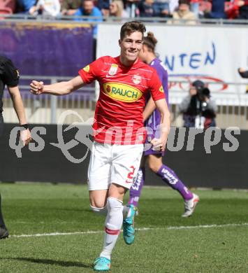 Fussball Bundesliga. SK Austria Klagenfurt gegen Red Bull Salzburg.   Torjubel Luka Sucic, (Salzburg). Klagenfurt, am 10.4.2022.
Foto: Kuess
---
pressefotos, pressefotografie, kuess, qs, qspictures, sport, bild, bilder, bilddatenbank