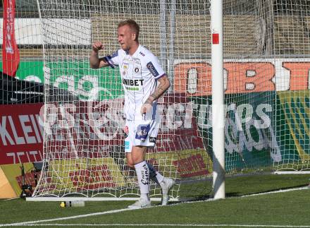 Fussball Bundesliga. Meistergruppe. WAC gegen Austria Klagenfurt. Torjubel Florian Jaritz   (Klagenfurt). Wolfsberg, am 17.4.2022.
Foto: Kuess
www.qspictures.net
---
pressefotos, pressefotografie, kuess, qs, qspictures, sport, bild, bilder, bilddatenbank