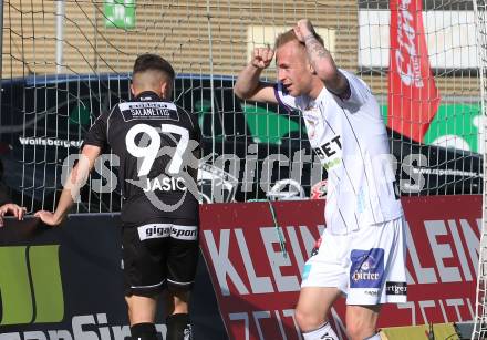 Fussball Bundesliga. Meistergruppe. WAC gegen Austria Klagenfurt. Torjubel Florian Jaritz   (Klagenfurt). Wolfsberg, am 17.4.2022.
Foto: Kuess
www.qspictures.net
---
pressefotos, pressefotografie, kuess, qs, qspictures, sport, bild, bilder, bilddatenbank