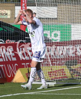 Fussball Bundesliga. Meistergruppe. WAC gegen Austria Klagenfurt. Torjubel Florian Jaritz   (Klagenfurt). Wolfsberg, am 17.4.2022.
Foto: Kuess
www.qspictures.net
---
pressefotos, pressefotografie, kuess, qs, qspictures, sport, bild, bilder, bilddatenbank