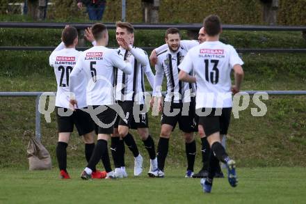 Fussball Kaerntner Liga. Bleiburg gegen SAK.  Torjubel  Mathias Robert Knauder (Bleiburg). Bleiburg, 16.4.2022.
Foto: Kuess
---
pressefotos, pressefotografie, kuess, qs, qspictures, sport, bild, bilder, bilddatenbank