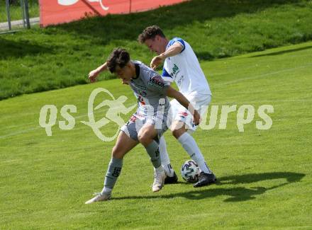 Fussball. Regionalliga. WAC Amateure gegen Treibach. Paolo Jager (WAC Amat.), Philipp Hoeberl   (Treibach). St. Andrae, 30.4.2022.
Foto: Kuess
www.qspictures.net
---
pressefotos, pressefotografie, kuess, qs, qspictures, sport, bild, bilder, bilddatenbank