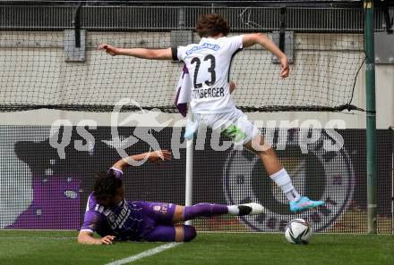 Fussball Bundesliga. Play-off. SK Austria Klagenfurt gegen SK Sturm Graz.  Maximiliano Moreira Romero,  (Klagenfurt), Luca Kronberger  (Graz). Klagenfurt, am 8.5.2022.
Foto: Kuess
www.qspictures.net
---
pressefotos, pressefotografie, kuess, qs, qspictures, sport, bild, bilder, bilddatenbank