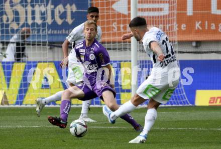 Fussball Bundesliga. Play-off. SK Austria Klagenfurt gegen SK Sturm Graz.  Christopher Cvetko,  (Klagenfurt), Jusuf Gazibegovic  (Graz). Klagenfurt, am 8.5.2022.
Foto: Kuess
www.qspictures.net
---
pressefotos, pressefotografie, kuess, qs, qspictures, sport, bild, bilder, bilddatenbank