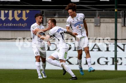 Fussball Bundesliga. Play-off. SK Austria Klagenfurt gegen SK Sturm Graz.  Torjubel Jakob Jantscher  (Graz). Klagenfurt, am 8.5.2022.
Foto: Kuess
www.qspictures.net
---
pressefotos, pressefotografie, kuess, qs, qspictures, sport, bild, bilder, bilddatenbank