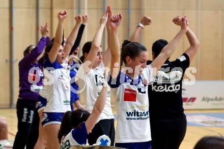 Handball Frauen. SC witasek Ferlach/Feldkirchen gegen WAT Atzgersdorf. Jubel Luisa Marina Senitza (Ferlach/Feldkirchen). Ferlach, am 11.5.2022.
Foto: Kuess
---
pressefotos, pressefotografie, kuess, qs, qspictures, sport, bild, bilder, bilddatenbank