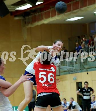 Handball Frauen. SC witasek Ferlach/Feldkirchen gegen WAT Atzgersdorf. Dorotea Prevendar,  (Ferlach/Feldkirchen), Melanie Sujer  (Atzgersdorf). Ferlach, am 11.5.2022.
Foto: Kuess
---
pressefotos, pressefotografie, kuess, qs, qspictures, sport, bild, bilder, bilddatenbank
