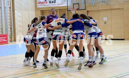 Handball Frauen. SC witasek Ferlach/Feldkirchen gegen WAT Atzgersdorf. Jubel (Ferlach/Feldkirchen). Ferlach, am 11.5.2022.
Foto: Kuess
www.qspictures.net
---
pressefotos, pressefotografie, kuess, qs, qspictures, sport, bild, bilder, bilddatenbank