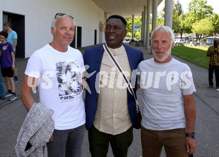 Fussball Bundesliga. Play-off. SK Austria Klagenfurt gegen FK Austria Wien.  Legendentreffen.    Walter Schoppitsch, Kasim Ramadhani, Werner Oberrisser. Klagenfurt, am 15.5.2022.
Foto: Kuess
www.qspictures.net
---
pressefotos, pressefotografie, kuess, qs, qspictures, sport, bild, bilder, bilddatenbank