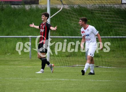 Fussball. Kaerntner Liga. Admira Villach gegen Maria Saal. Torjubel Manuel Thomas Guggenberger, (Admira Villach). Villach, 14.5.2022.
Foto: Kuess
---
pressefotos, pressefotografie, kuess, qs, qspictures, sport, bild, bilder, bilddatenbank