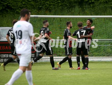 Fussball. Kaerntner Liga. Admira Villach gegen Maria Saal.  Torjubel Omar Hamzi (Admira Villach). Villach, 14.5.2022.
Foto: Kuess
---
pressefotos, pressefotografie, kuess, qs, qspictures, sport, bild, bilder, bilddatenbank