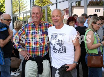 Fussball Bundesliga. Play-off. SK Austria Klagenfurt gegen FK Austria Wien.  Legendentreffen.    Walter Ludescher, Walter Schoppitsch. Klagenfurt, am 15.5.2022.
Foto: Kuess
www.qspictures.net
---
pressefotos, pressefotografie, kuess, qs, qspictures, sport, bild, bilder, bilddatenbank