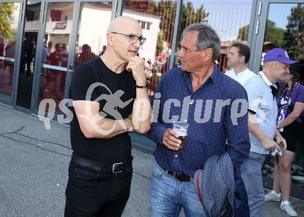 Fussball Bundesliga. Play-off. SK Austria Klagenfurt gegen FK Austria Wien.  Legendentreffen.    Ewald Tuermer, Richard Burger. Klagenfurt, am 15.5.2022.
Foto: Kuess
www.qspictures.net
---
pressefotos, pressefotografie, kuess, qs, qspictures, sport, bild, bilder, bilddatenbank