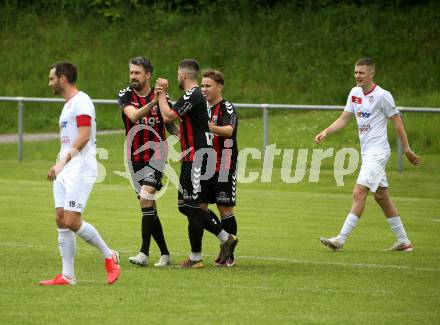 Fussball. Kaerntner Liga. Admira Villach gegen Maria Saal.  Torjubel  Dejan Kecanovic (Admira Villach). Villach, 14.5.2022.
Foto: Kuess
---
pressefotos, pressefotografie, kuess, qs, qspictures, sport, bild, bilder, bilddatenbank