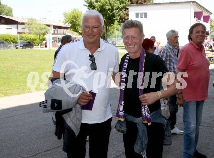 Fussball Bundesliga. Play-off. SK Austria Klagenfurt gegen FK Austria Wien.  Legendentreffen.    Anton Toni Polster, Arno Arthofer. Klagenfurt, am 15.5.2022.
Foto: Kuess
www.qspictures.net
---
pressefotos, pressefotografie, kuess, qs, qspictures, sport, bild, bilder, bilddatenbank