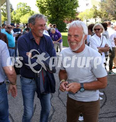 Fussball Bundesliga. Play-off. SK Austria Klagenfurt gegen FK Austria Wien.  Legendentreffen.    Richard Burger, Werner Oberrisser. Klagenfurt, am 15.5.2022.
Foto: Kuess
www.qspictures.net
---
pressefotos, pressefotografie, kuess, qs, qspictures, sport, bild, bilder, bilddatenbank