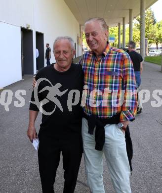 Fussball Bundesliga. Play-off. SK Austria Klagenfurt gegen FK Austria Wien.  Legendentreffen.    Ivica Senzen, Walter Ludescher. Klagenfurt, am 15.5.2022.
Foto: Kuess
www.qspictures.net
---
pressefotos, pressefotografie, kuess, qs, qspictures, sport, bild, bilder, bilddatenbank