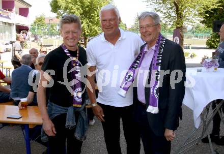 Fussball Bundesliga. Play-off. SK Austria Klagenfurt gegen FK Austria Wien.  Arno Arthofer, Anton Toni Polster, Landeshauptmannn Peter Kaiser. Klagenfurt, am 15.5.2022.
Foto: Kuess
www.qspictures.net
---
pressefotos, pressefotografie, kuess, qs, qspictures, sport, bild, bilder, bilddatenbank