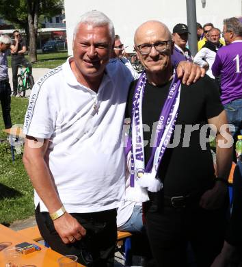 Fussball Bundesliga. Play-off. SK Austria Klagenfurt gegen FK Austria Wien.  Legendentreffen.    Anton Toni Polster, Ewald Tuermer. Klagenfurt, am 15.5.2022.
Foto: Kuess
www.qspictures.net
---
pressefotos, pressefotografie, kuess, qs, qspictures, sport, bild, bilder, bilddatenbank