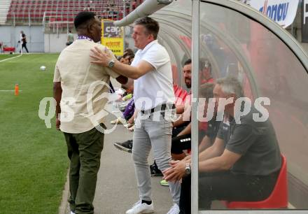 Fussball Bundesliga. Play-off. SK Austria Klagenfurt gegen FK Austria Wien.  Kasim Ramadhani, Matthias Imhof. Klagenfurt, am 15.5.2022.
Foto: Kuess
www.qspictures.net
---
pressefotos, pressefotografie, kuess, qs, qspictures, sport, bild, bilder, bilddatenbank