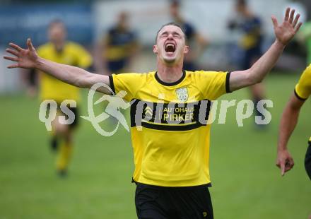 Fussball. 1. Klasse D. Bad St. Leonhard gegen DSG Ferlach.  Torjubel  Patrick Schlacher (Bad St. Leonhard). Bad St. Leonhard, 28.5.2022.
Foto: Kuess
---
pressefotos, pressefotografie, kuess, qs, qspictures, sport, bild, bilder, bilddatenbank