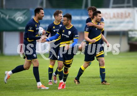 Fussball. 1. Klasse D. Bad St. Leonhard gegen DSG Ferlach. Torjubel  (Ferlach). Bad St. Leonhard, 28.5.2022.
Foto: Kuess
---
pressefotos, pressefotografie, kuess, qs, qspictures, sport, bild, bilder, bilddatenbank
