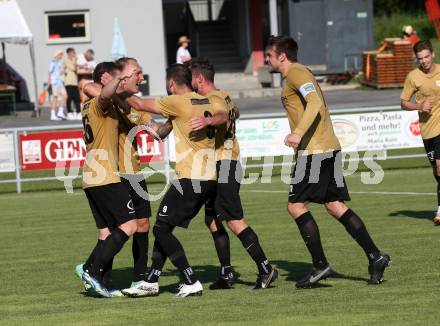 Fussball. KFV-Cup. Koettmannsdorf gegen Gmuend.  Torjubel  (Koettmannsdorf). Koettmannsdorf, 19.6.2022.
Foto: Kuess

---
pressefotos, pressefotografie, kuess, qs, qspictures, sport, bild, bilder, bilddatenbank