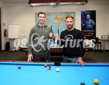 Billard.  Maximilian Lechner, Albin Ouschan. Klagenfurt, 10.6.2022.
Foto: Kuess
www.qspictures.net
---
pressefotos, pressefotografie, kuess, qs, qspictures, sport, bild, bilder, bilddatenbank