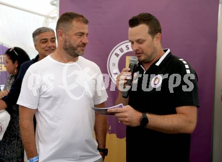 Fussball Bundesliga. Saison Kick-off 2022/23. SK Austria Klagenfurt.   Zeljko Karajica, Patrick Jochum. Klagenfurt, am 5.7.2022.
Foto: Kuess
---
pressefotos, pressefotografie, kuess, qs, qspictures, sport, bild, bilder, bilddatenbank