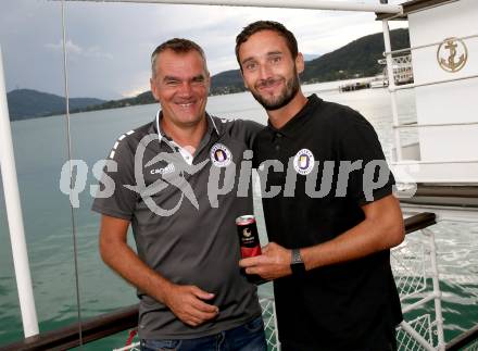 Fussball Bundesliga. Saison Kick-off 2022/23. SK Austria Klagenfurt.  Robert Micheu, Markus Pink . Klagenfurt, am 5.7.2022.
Foto: Kuess
---
pressefotos, pressefotografie, kuess, qs, qspictures, sport, bild, bilder, bilddatenbank