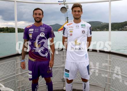 Fussball Bundesliga. Saison Kick-off 2022/23. SK Austria Klagenfurt.   Markus Pink, Thorsten Mahrer. Klagenfurt, am 5.7.2022.
Foto: Kuess
---
pressefotos, pressefotografie, kuess, qs, qspictures, sport, bild, bilder, bilddatenbank