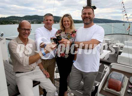 Fussball Bundesliga. Saison Kick-off 2022/23. SK Austria Klagenfurt.    Herbert Matschek, Matthias Imhof, Zeljko Karajica. Klagenfurt, am 5.7.2022.
Foto: Kuess
---
pressefotos, pressefotografie, kuess, qs, qspictures, sport, bild, bilder, bilddatenbank