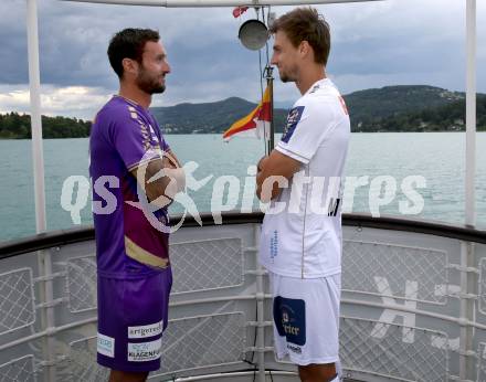 Fussball Bundesliga. Saison Kick-off 2022/23. SK Austria Klagenfurt.   Markus Pink, Thorsten Mahrer. Klagenfurt, am 5.7.2022.
Foto: Kuess
---
pressefotos, pressefotografie, kuess, qs, qspictures, sport, bild, bilder, bilddatenbank