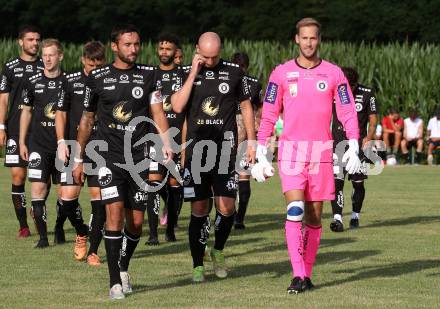 Fussball Testspiel. SK Austria Klagenfurt gegen Moosburg.  Markus Pink, Marco Knaller. Moosburg, am 6.7.2022.
Foto: Kuess
---
pressefotos, pressefotografie, kuess, qs, qspictures, sport, bild, bilder, bilddatenbank