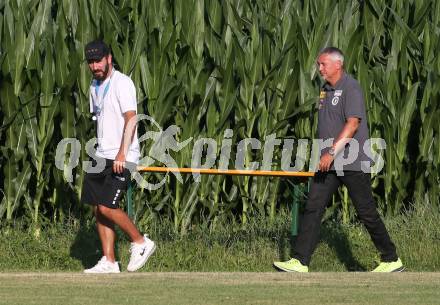 Fussball Testspiel. SK Austria Klagenfurt gegen Moosburg.  Sandro Zakany, Trainer Peter Pacult. Moosburg, am 6.7.2022.
Foto: Kuess
---
pressefotos, pressefotografie, kuess, qs, qspictures, sport, bild, bilder, bilddatenbank