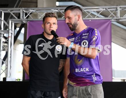 Fussball Viola Kirchtag. SK Austria Klagenfurt.  Florian Rieder, Sandro Zakany.  Klagenfurt, am 9.7.2022.
Foto: Kuess
---
pressefotos, pressefotografie, kuess, qs, qspictures, sport, bild, bilder, bilddatenbank