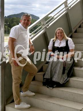 Fussball Viola Kirchtag. SK Austria Klagenfurt.  Matthias Imhof, Daniela Mayr.  Klagenfurt, am 9.7.2022.
Foto: Kuess
---
pressefotos, pressefotografie, kuess, qs, qspictures, sport, bild, bilder, bilddatenbank