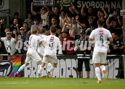 Fussball. OEFB Cup. SAK gegen Wiener Sport-Club. Torjubel Mario Vucenovic  (Wiener Sport-Club). Klagenfurt, 15.7.2022.
Foto: Kuess
---
pressefotos, pressefotografie, kuess, qs, qspictures, sport, bild, bilder, bilddatenbank