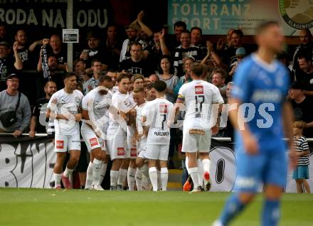 Fussball. OEFB Cup. SAK gegen Wiener Sport-Club. Torjubel  (Wiener Sport-Club). Klagenfurt, 15.7.2022.
Foto: Kuess
---
pressefotos, pressefotografie, kuess, qs, qspictures, sport, bild, bilder, bilddatenbank