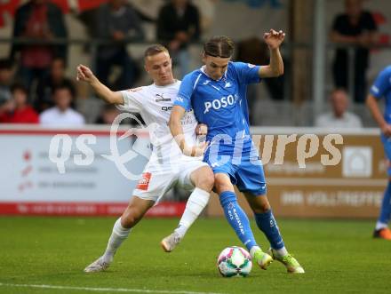 Fussball. OEFB Cup. SAK gegen Wiener Sport-Club. Noah Lupar,  (SAK),    Ivan Andrejevic (Wiener Sport-Club). Klagenfurt, 15.7.2022.
Foto: Kuess
---
pressefotos, pressefotografie, kuess, qs, qspictures, sport, bild, bilder, bilddatenbank