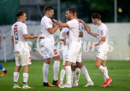 Fussball. OEFB Cup. SAK gegen Wiener Sport-Club. Torjubel   (Wiener Sport-Club). Klagenfurt, 15.7.2022.
Foto: Kuess
---
pressefotos, pressefotografie, kuess, qs, qspictures, sport, bild, bilder, bilddatenbank