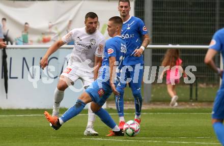 Fussball. OEFB Cup. SAK gegen Wiener Sport-Club. Marko Mitrovic, (SAK),    Miroslav Milosevic (Wiener Sport-Club). Klagenfurt, 15.7.2022.
Foto: Kuess
---
pressefotos, pressefotografie, kuess, qs, qspictures, sport, bild, bilder, bilddatenbank