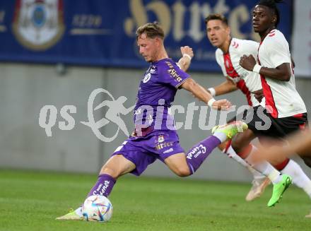 Fussball Testspiel. SK Austria Klagenfurt gegen FC Southampton.   Fabian Miesenboeck (Klagenfurt). Klagenfurt, am 18.7.2022. 
Foto: Kuess

---
pressefotos, pressefotografie, kuess, qs, qspictures, sport, bild, bilder, bilddatenbank