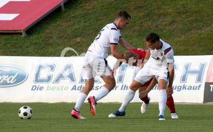 Fussball. Unterliga Ost. St. Veit gegen Sirnitz.  Moritz Johannes Kirbach, Oliver Krappinger (St. Veit),  Martin Hinteregger  (Sirnitz). St. Veit, 22.7.2022.
Foto: Kuess
---
pressefotos, pressefotografie, kuess, qs, qspictures, sport, bild, bilder, bilddatenbank