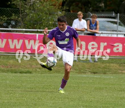 Fussball. Kaerntner Liga. Austria Klagenfurt Amat. gegen Koettmannsdorf.   Damjan Jovanovic (Austria Klagenfurt Amat). Brueckl, 23.7.2022.
Foto: Kuess
---
pressefotos, pressefotografie, kuess, qs, qspictures, sport, bild, bilder, bilddatenbank